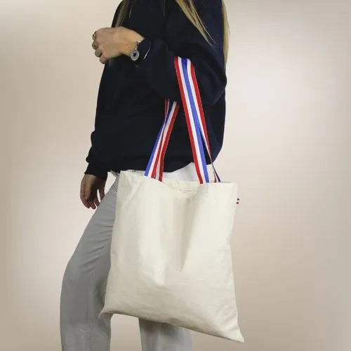 Sac coton ALFRED tricolor - France - Ecru