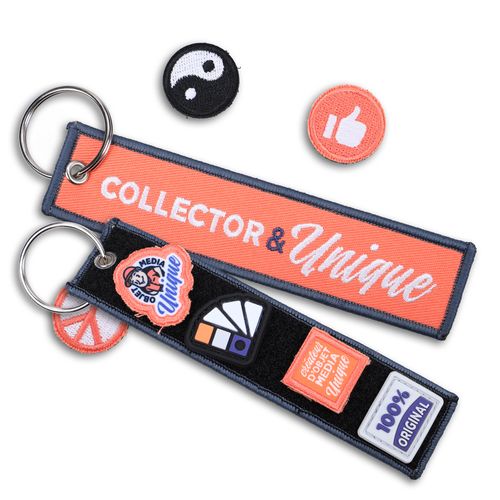 Porte-Clés Flamme Personnalisable avec Patchs Interchangeables