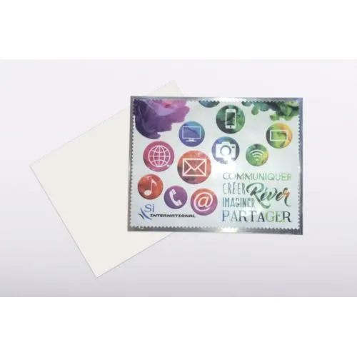 Lingette microfibre personnalisée sous polybag - Made in France