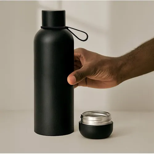 Bouteille Isotherme 430ml avec Gobelet - Acier Inoxydable