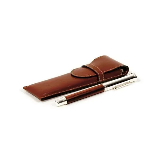 Plumier Stylo en Cuir Végétal Personnalisable - 15x5cm