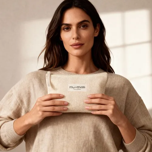 Trousse de Toilette en Coton 310g Personnalisable - Blanc