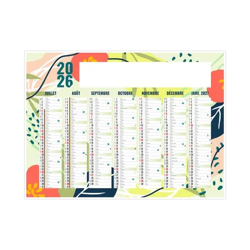 NATUREL 2026 - MIDI 430 x 335 mm - LEGER 400G - SANS MARQUAGE - 1 TROU EN TETE