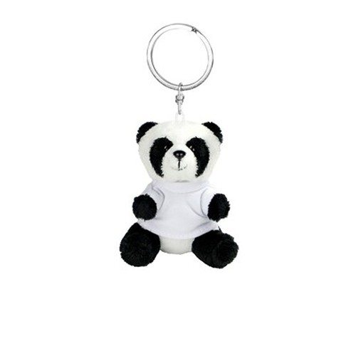 Porte-clés Panda en Peluche avec T-shirt Personnalisable