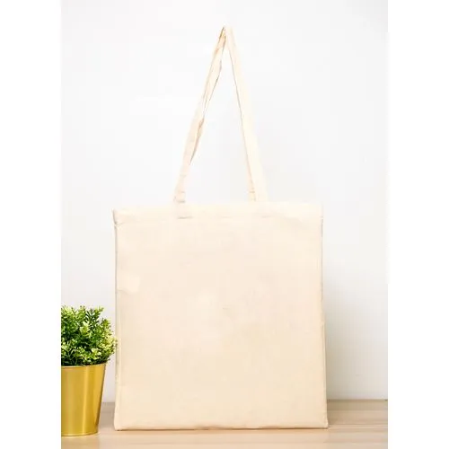 Sac Shopping Coton Naturel Anses Longues 38x42cm - Personnalisable