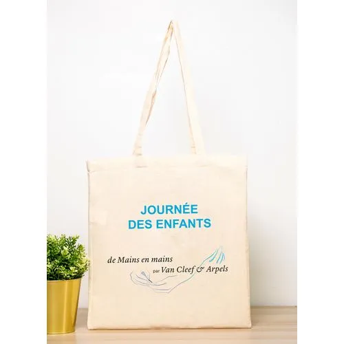 Sac Shopping Coton Naturel Anses Longues 38x42cm - Personnalisable