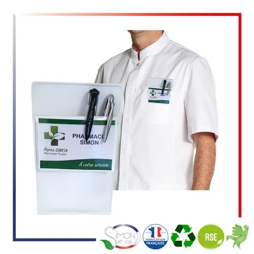 Porte-badge personnalisable en vinyle pour salons et événements