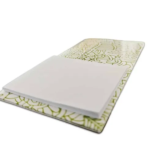 Bloc-notes repositionnable avec réglette coulissante