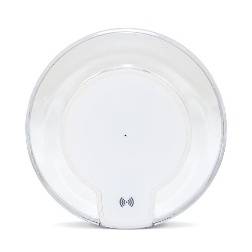 Chargeur sans fil bambou 15W avec logo lumineux personnalisable