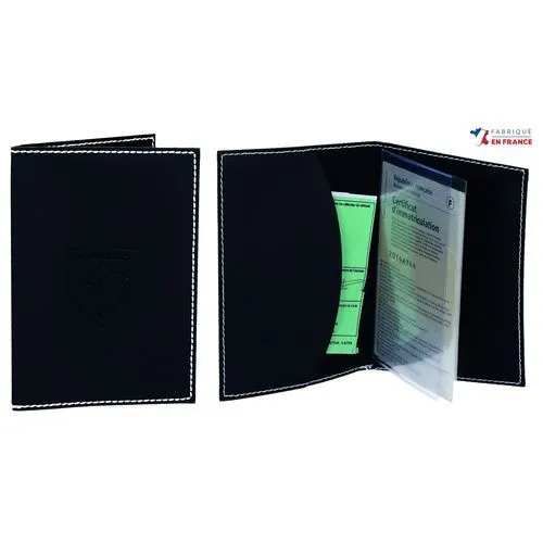 ETUI CARTE GRISE COUSU 2 VOLETS Simili cuir