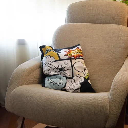 Housse de coussin en RPET personnalisable par sérigraphie