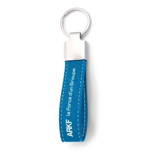 Porte-clés Zamac Personnalisable avec Strap Polyester Coloré