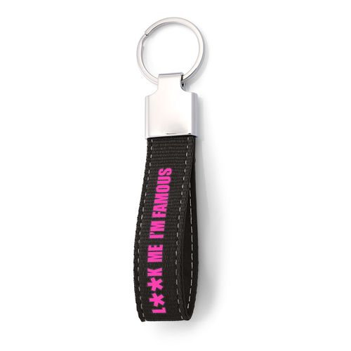 Porte-clés Zamac Personnalisable avec Strap Polyester Coloré