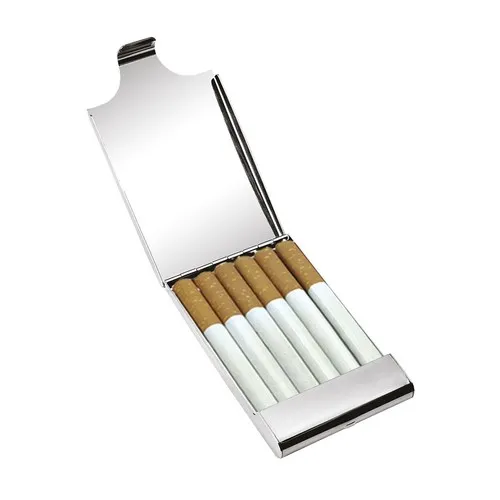 Étui à Cigarettes Personnalisable en Métal Chromé - 55x90x13mm