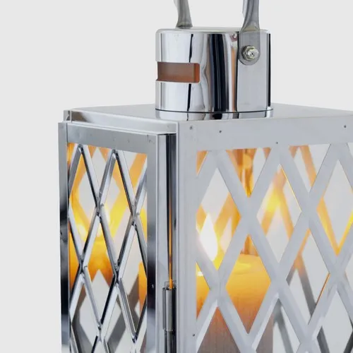 Lanterne Métal Argenté Personnalisable - Cadeau Client Premium