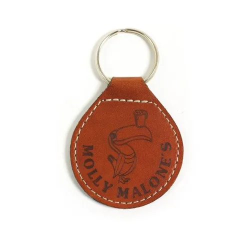 Porte-clés Cuir avec Anneau Métallique - Personnalisable par Sérigraphie