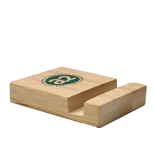 Support Téléphone Bambou Personnalisable - Cadeau d'Entreprise Écologique