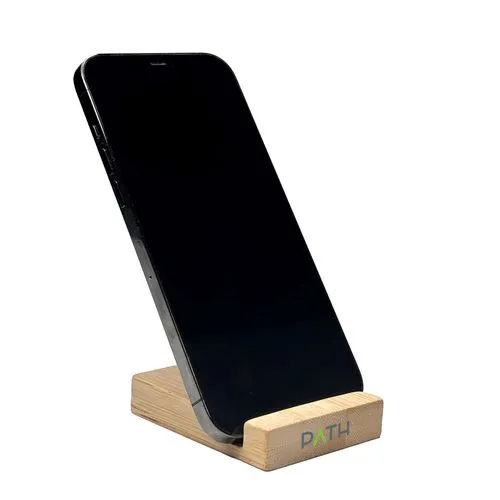 Support Téléphone Bambou Personnalisable - Cadeau d'Entreprise Écologique