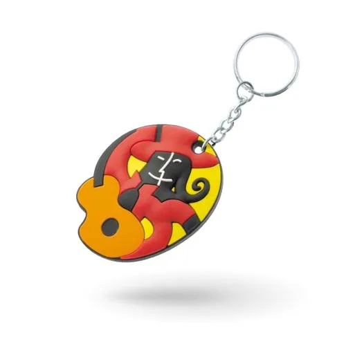 Porte-clés PVC injecté aspect 2D