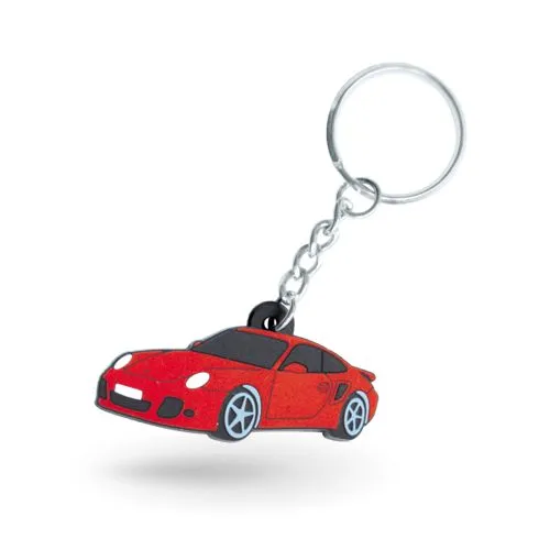 Porte-clés PVC injecté aspect 2D