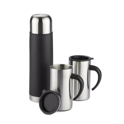 Set Isotherme Personnalisable 3 Pièces - Thermos 500ml + 2 Mugs 280ml