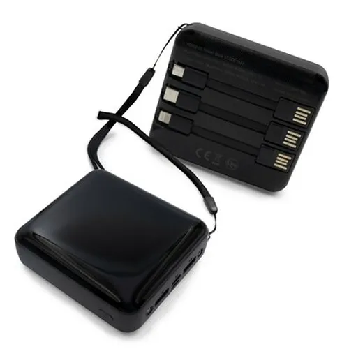 Power Bank 10000 mAh, 3 câbles de charge inclus | Tim