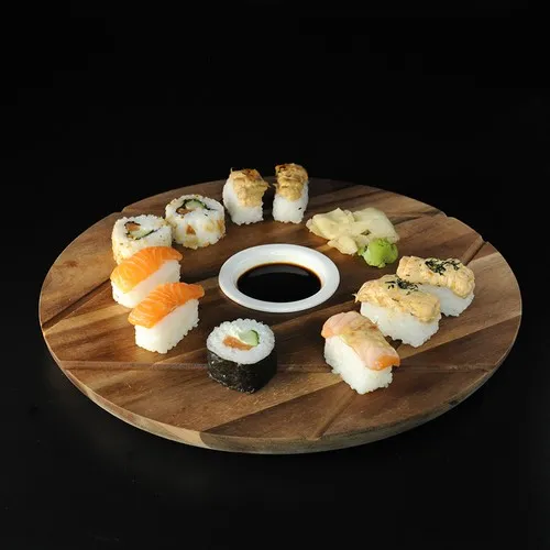 Planche à Servir Ruis en Acacia FSC avec Bol Céramique Personnalisable