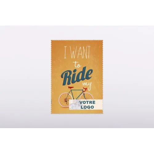 Chiffonnette microfibre personnalisée sous polybag - 250g/m²