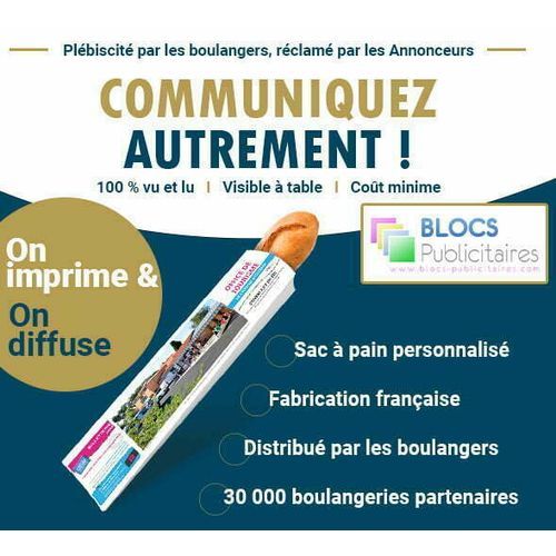 Sac à pain personnalisé - Communication locale en boulangerie