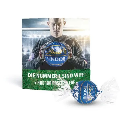 TRUFFES AU CHOCOLAT LINDT LINDOR dans un emballage personnalisable carré ou en forme de coeur