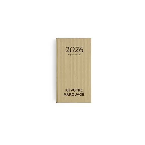 AGENDA EMBOITE KRAFT 2026 - MINI 90 x 165 mm - SANS MARQUAGE