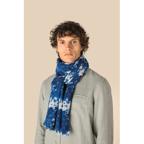 Chèche rayé personnalisable en coton - Accessoire textile premium