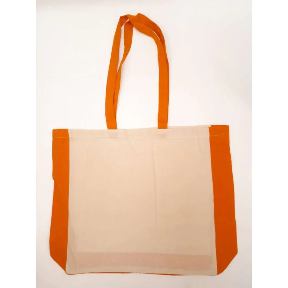 Sac Shopping Coton Soufflets 3 Côtés - Grande Capacité Personnalisable