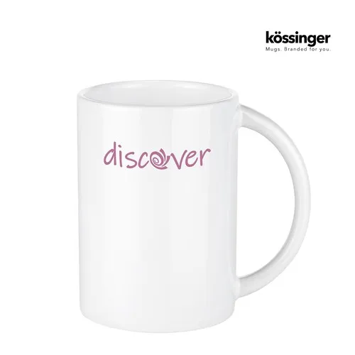 Mug Publicitaire en Grès Blanc Brillant - Grande Anse Confort