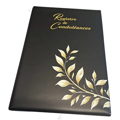 Registre Prestige PVC Noir et Or Personnalisable