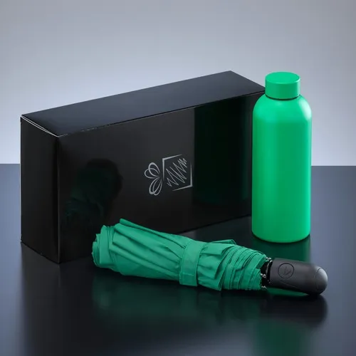 ACTIVE SET: BOUTEILLE D’EAU ISOTHERME ET PARAPLUIE AUTOMATIQUE