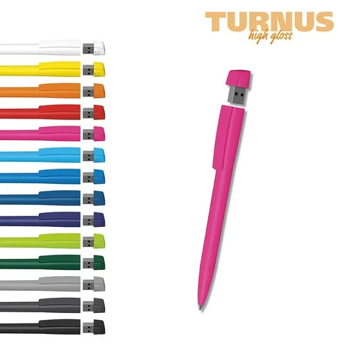 Stylo USB 2.0 Softgrip Turnus - Personnalisable Sérigraphie