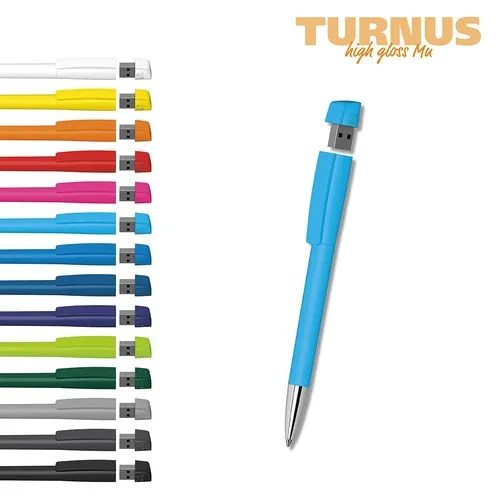 Stylo USB 2.0 Softgrip Turnus - Personnalisable Sérigraphie