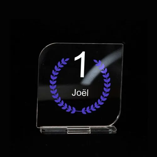 Trophée en plexiglas CARRE 2 - France 3 mm