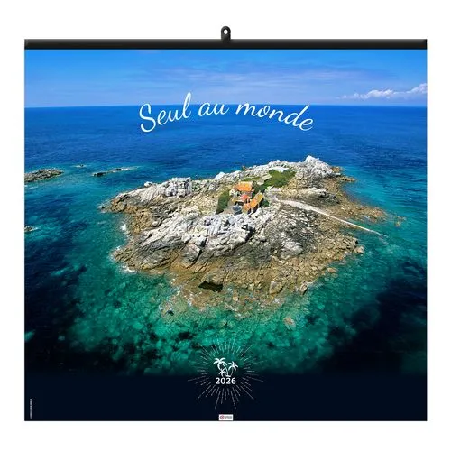 SEUL AU MONDE 2026 - SMALL 330 x 315 mm - 6 FEUILLETS - RELIURE BAGUETTE - MARQUAGE 1 COULEUR