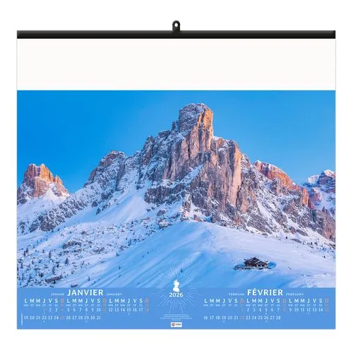 SEUL AU MONDE 2026 - SMALL 330 x 315 mm - 6 FEUILLETS - RELIURE BAGUETTE - MARQUAGE 1 COULEUR