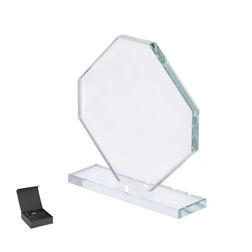 Plaque Trophée Verre et Bois Personnalisable - Distinction Premium