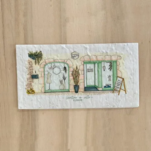 Marque-page à planter personnalisé 50x210mm - Graines au choix