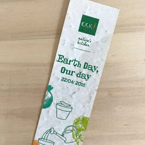 Marque-page à planter personnalisé 50x210mm - Graines au choix