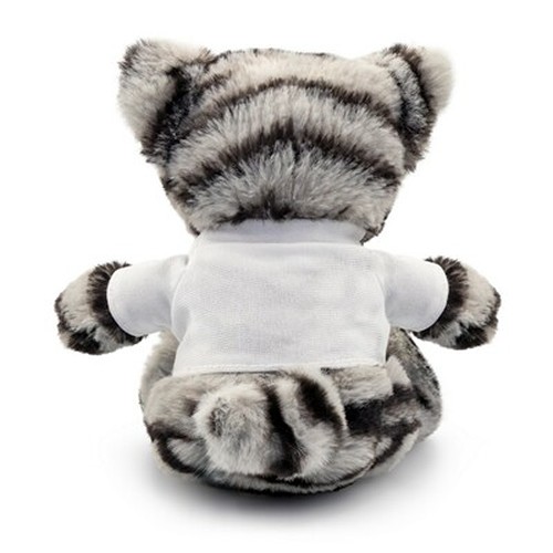 Chat en peluche avec T-shirt personnalisable - 16 cm