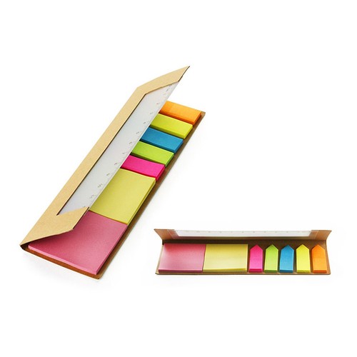 Règle avec Notes Autocollantes Personnalisable - Kit Bureau
