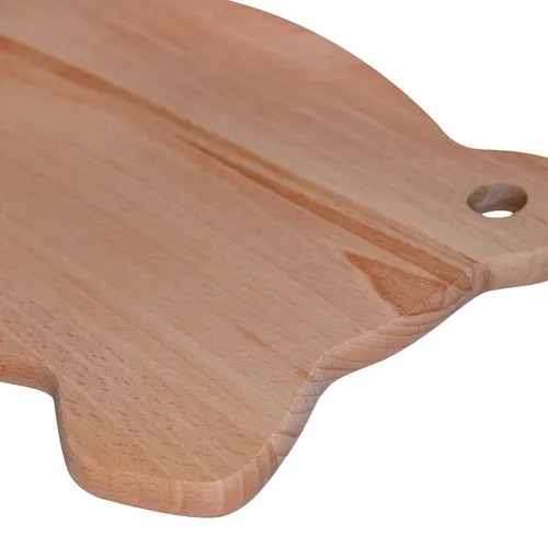 Planche à découper cochon en hêtre 29x15 cm personnalisable
