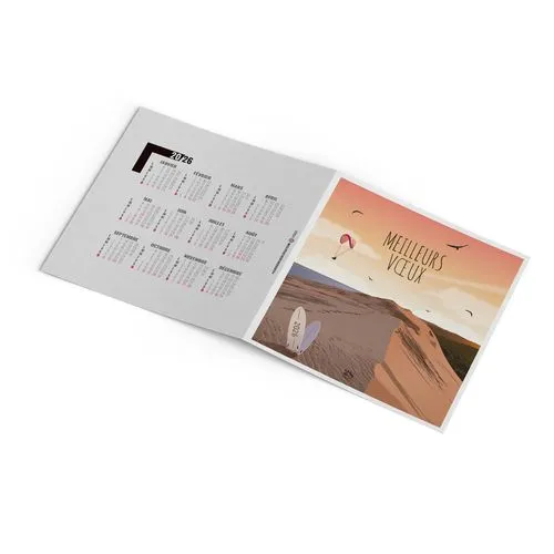 CARTE DE VOEUX - VOYAGE 2026  AVEC ENVELOPPE - SANS MARQUAGE