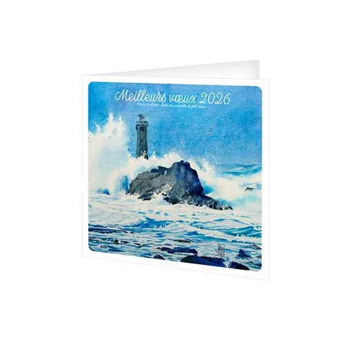 CARTE DE VOEUX - VOYAGE 2026  AVEC ENVELOPPE - SANS MARQUAGE