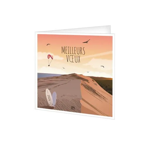 CARTE DE VOEUX - VOYAGE 2026  AVEC ENVELOPPE - SANS MARQUAGE